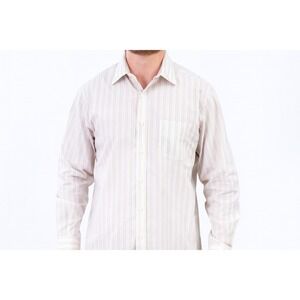 Geoffrey Beene Men's L Striped Fitted Long‎ Sleeve Dress Shirt